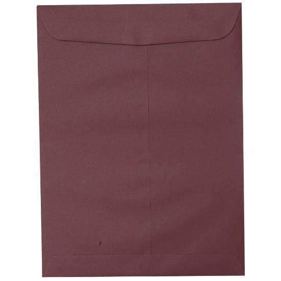 Picture of JAM Paper Open-End 10in x 13in Catalog Envelopes, Gummed Closure, Burgundy, Pack Of 10