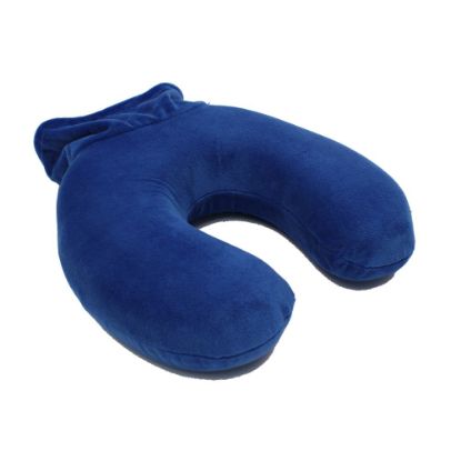 Picture of Samsonite Travel Pillow, Memory Foam, With Pouch, 10inH x 10inW x 3inD, Blue