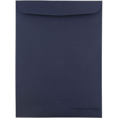 Picture of JAM Paper Open-End 9in x 12in Catalog Envelopes, Gummed Seal, Navy Blue, Pack Of 10