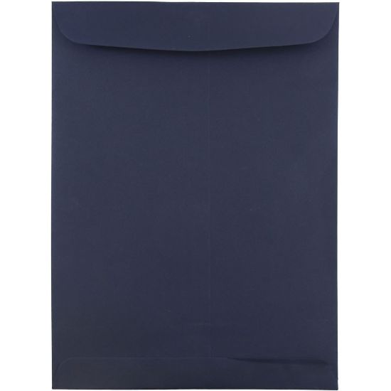 Picture of JAM Paper Open-End 9in x 12in Catalog Envelopes, Gummed Seal, Navy Blue, Pack Of 10