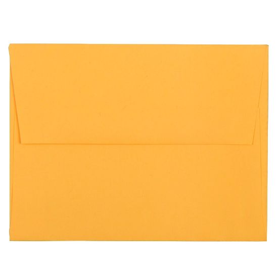 Picture of JAM Paper Booklet Invitation Envelopes, A2, Gummed Seal, Orange, Pack Of 25