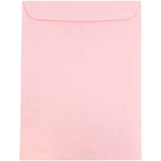 Picture of JAM Paper Open-End 10in x 13in Catalog Envelopes, Gummed Closure, Baby Pink, Pack Of 10