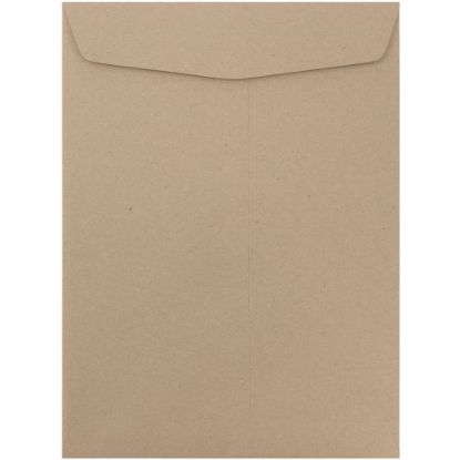 Picture of JAM Paper Open-End 10in x 13in Catalog Envelopes, Gummed Closure, 100% Recycled, Brown, Pack Of 10