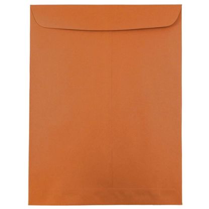 Picture of JAM Paper Open-End 10in x 13in Catalog Envelopes, Gummed Closure, Dark Orange, Pack Of 10