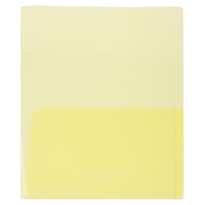 Picture of JAM Paper Regular-Weight 2-Pocket Presentation Folders, 9in x 12in, Yellow, Pack Of 6 Folders