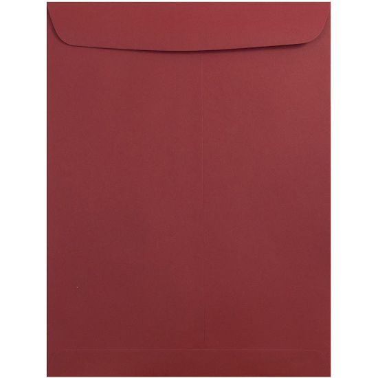 Picture of JAM Paper Open-End 10in x 13in Catalog Envelopes, Gummed Closure, Dark Red, Pack Of 10