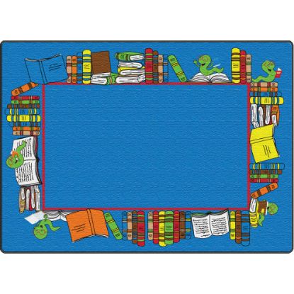 Picture of Flagship Carpets Bookworm Border, Rectangle, 6ft x 8ft 4in, Multicolor