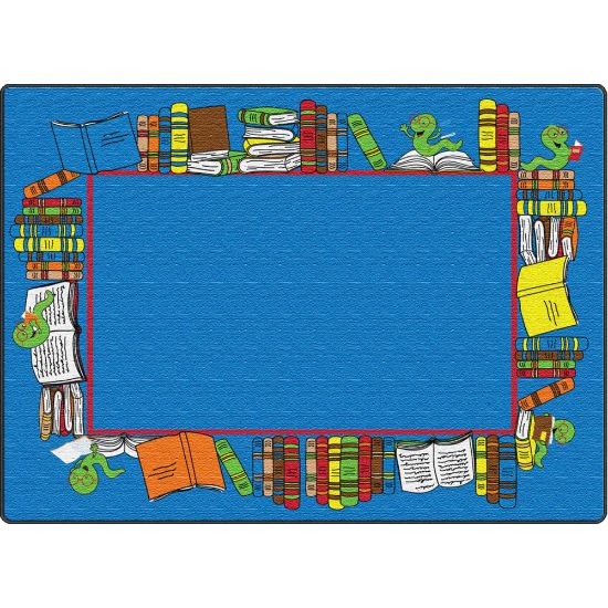 Picture of Flagship Carpets Bookworm Border, Rectangle, 6ft x 8ft 4in, Multicolor