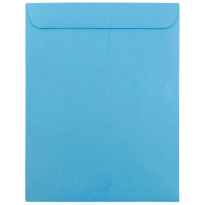 Picture of JAM Paper Open-End 10in x 13in Catalog Envelopes, Gummed Closure, 30% Recycled, Blue, Pack Of 10