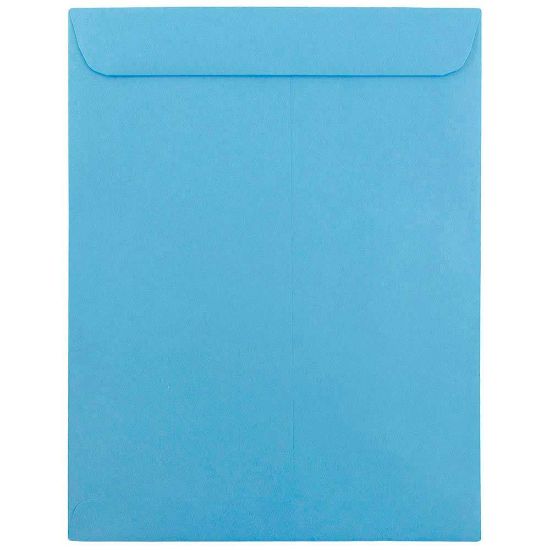 Picture of JAM Paper Open-End 10in x 13in Catalog Envelopes, Gummed Closure, 30% Recycled, Blue, Pack Of 10