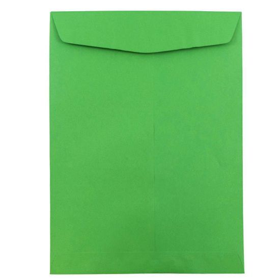 Picture of JAM Paper Open-End 10in x 13in Catalog Envelopes, Gummed Closure, 30% Recycled, Green, Pack Of 10