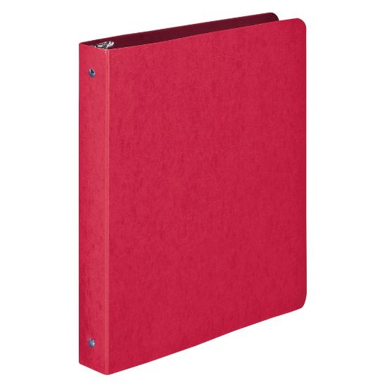 Picture of Wilson Jones Presstex 3-Ring Binder, 1in Round Rings, Executive Red