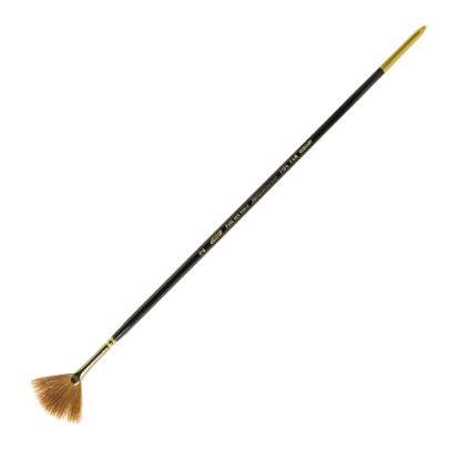 Picture of Silver Brush Renaissance Series Long-Handle Paint Brush 7104, Size 2, Fan Bristle, Sable Hair, Multicolor