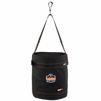 Picture of Ergodyne Arsenal 5970T Swiveling Hook Nylon Hoist Bucket With Top, 15in x 12-1/2in, Black