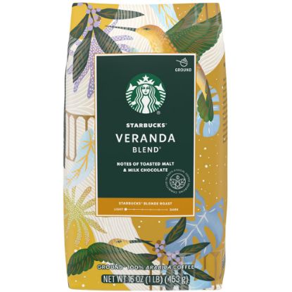 Picture of Starbucks Veranda Ground Roast Coffee, Premium Blonde, 1 Lb Per Bag