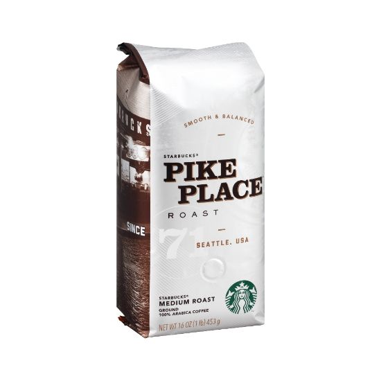 Picture of Starbucks Pike Place Ground Coffee, Light Roast, 1 Lb Per Bag