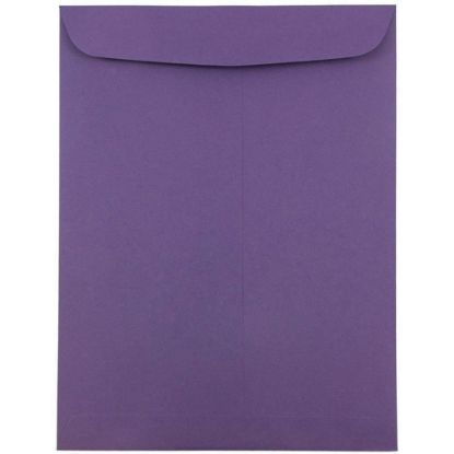 Picture of JAM Paper Open-End 9in x 12in Catalog Envelopes, Gummed Seal, Dark Purple, Pack Of 10