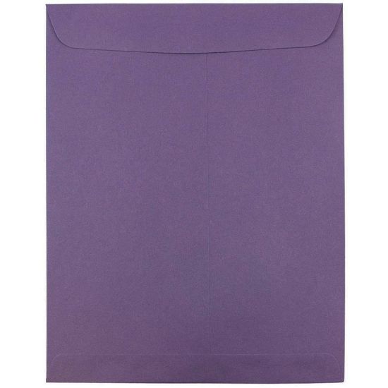 Picture of JAM Paper Open-End 10in x 13in Catalog Envelopes, Gummed Closure, Dark Purple, Pack Of 10