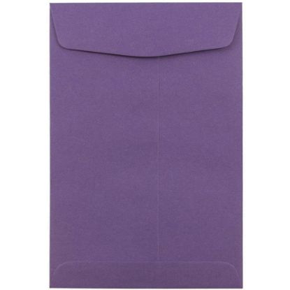 Picture of JAM Paper Open-End 6in x 9in Catalog Envelopes, Gummed Seal, Dark Purple, Pack Of 10