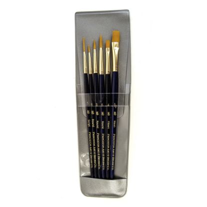 Picture of Princeton Real Value Paint Brush Set Series 9132, Assorted Sizes, Taklon, Blue, Set Of 6