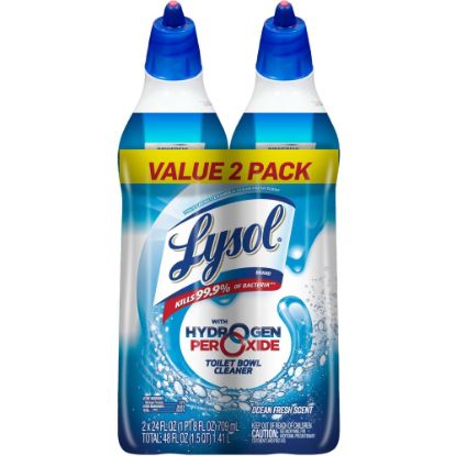 Picture of Lysol Hydrogen Peroxide Toilet Cleaner, 24 Oz, Cool Spring Breeze Scent, Pack Of 2 Bottles