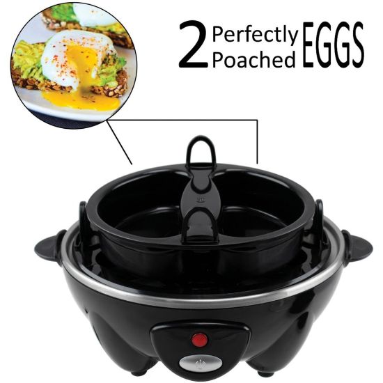 Picture of Brentwood TS-1045BK Electric 7 Egg Cooker with Auto Shut Off, Black - 360 W - Black