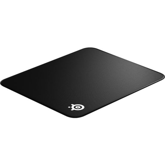 Picture of SteelSeries Cloth Gaming Mouse Pad - 0.08in x 12.60in x 10.63in Dimension - Black Monochrome - Rubber - Anti-slip, Anti-fray, Peel Resistant