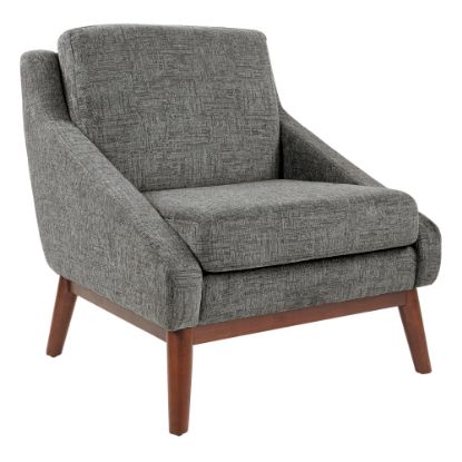 Picture of Office Star Davenport Mid-Century Club Chair, Charcoal/Coffee