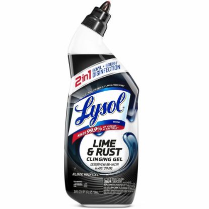 Picture of Lysol Lime/Rust Toilet Bowl Cleaner - 24 fl oz (0.8 quart) - Atlantic Fresh Scent - 1 Each - Blue