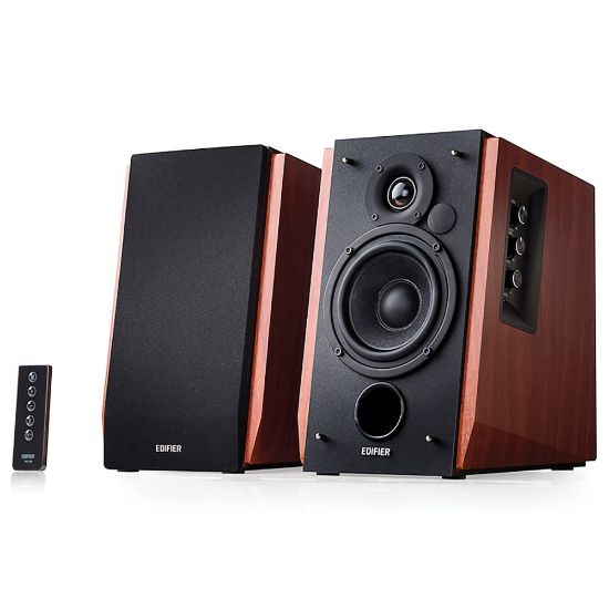 Picture of Edifier R1700BT 66-Watt RMS Amplified Bluetooth Bookshelf Speaker System, Brown