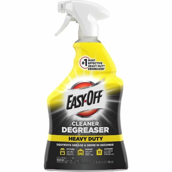 Picture of Easy-Off Cleaner Degreaser - Ready-To-Use - 32 fl oz (1 quart) - 1 Each - Heavy Duty - Clear