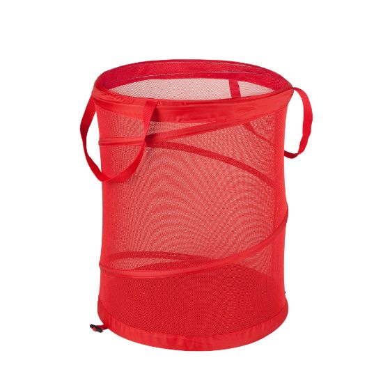 Picture of Honey-Can-Do Breathable Mesh Pop-Up Hamper, 23 5/8in, Red