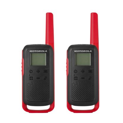 Picture of Motorola TalkAbout 2-Way Radios, T210, Black/Red, Pack Of 2 Radios