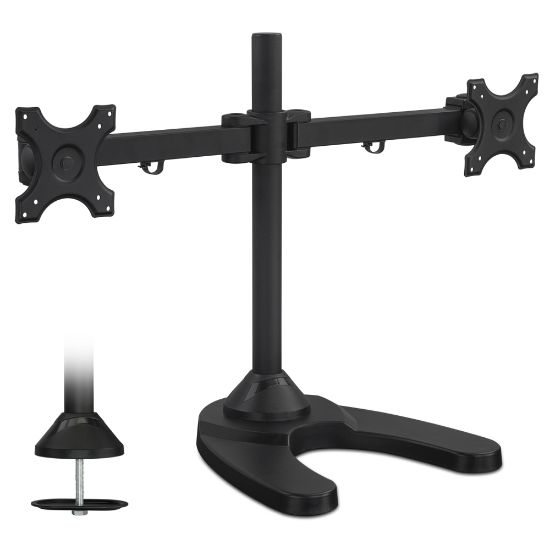 Picture of Mount-It! Freestanding Dual Monitor Desk Mount, Black, MI-781