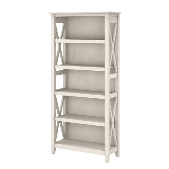 Picture of Bush Business Furniture Key West 66inH 5-Shelf Bookcase, Linen White Oak, Standard Delivery