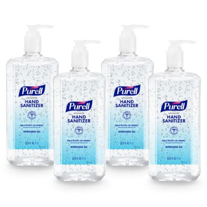 Picture of Purell Advanced Refreshing Gel Hand Sanitizer, 33.8 Oz, Clean Scent, Case Of 4 Bottles