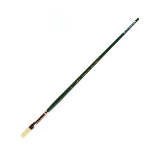 Picture of Silver Brush Grand Prix Paint Brush Series 1003, Size 4, Filbert, Hog Hair, Green