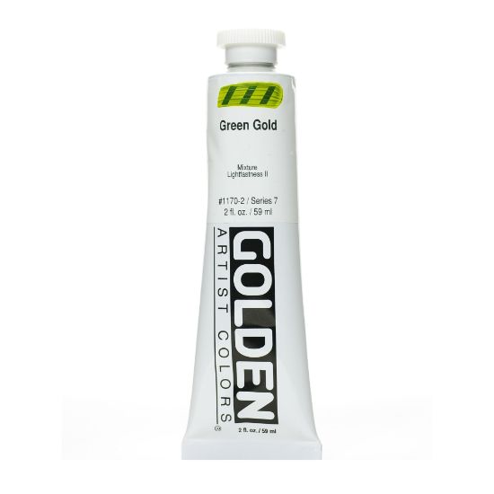 Picture of Golden Heavy Body Acrylic Paint, 2 Oz, Green Gold