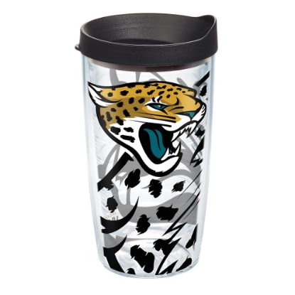 Picture of Tervis NFL Tumbler With Lid, 16 Oz, Jacksonville Jaguars, Clear