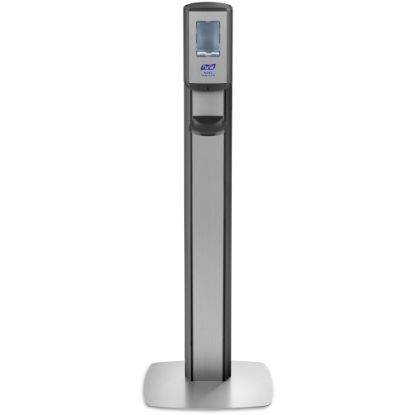 Picture of Purell Messenger CS8 Panel Floor Stand With Hand Sanitizer Dispenser, Graphite