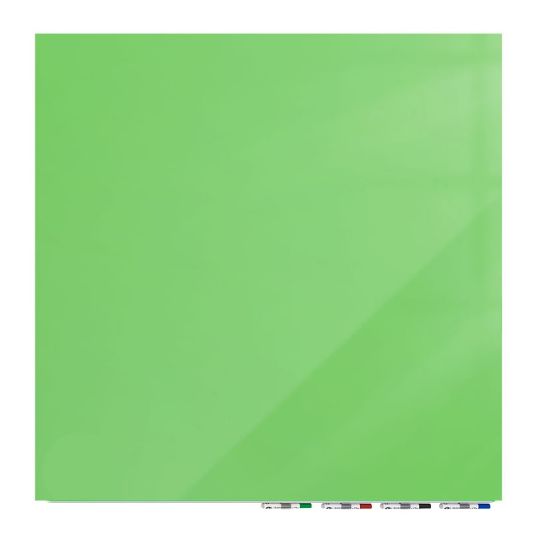 Picture of Ghent Aria Low Profile Glassboard, Magnetic, 48inH x 48inW, Square, Green