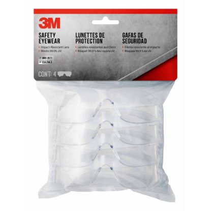 Picture of 3M Safety Eyewear Anti-Scratch, 90953H4-DC, Clear, Clear Lens, 4 per Pack