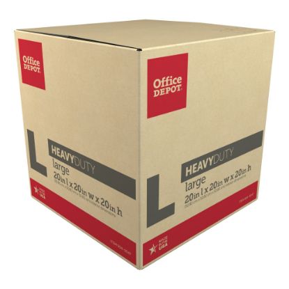 Picture of Office Depot Brand Heavy-Duty Corrugated Moving Box, 20inH x 20inW x 20inD, Kraft