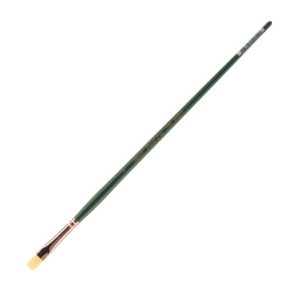 Picture of Silver Brush Grand Prix Paint Brush Series 1002, Size 4, Bright Bristle, Hog Hair, Green