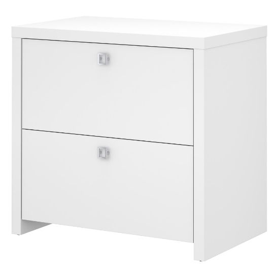 Picture of Bush Business Furniture Echo 31-3/5inW x 20inD Lateral 2-Drawer File Cabinet, Pure White, Standard Delivery