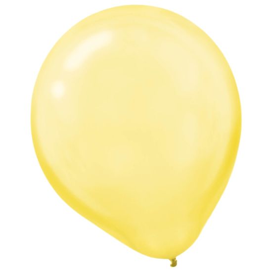 Picture of Amscan Pearlized Latex Balloons, 12in, Sunshine Yellow, Pack Of 72 Balloons, Set Of 2 Packs