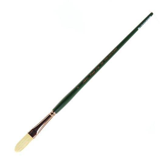 Picture of Silver Brush Grand Prix Paint Brush Series 1027, Size 8, Filbert Extra Long Bristle, Hog Hair, Green