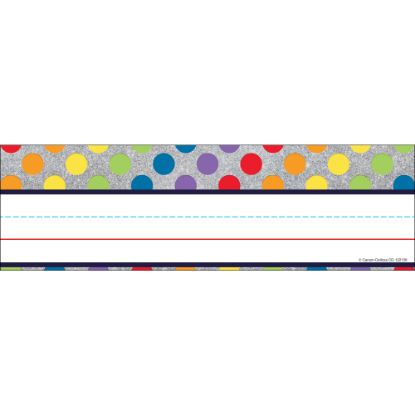 Picture of Carson-Dellosa Sparkle And Shine Glitter Desk Nameplates, Rainbow Dots, Pack Of 36 Nameplates