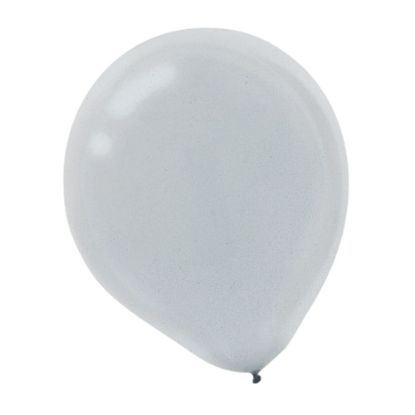 Picture of Amscan Pearlized Latex Balloons, 12in, Silver, Pack Of 72 Balloons, Set Of 2 Packs