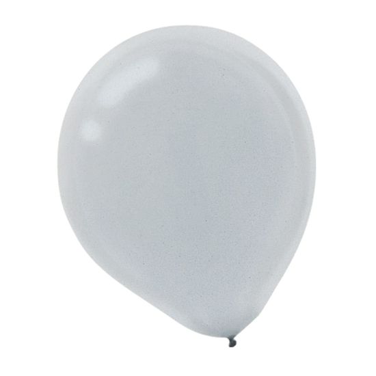 Picture of Amscan Pearlized Latex Balloons, 12in, Silver, Pack Of 72 Balloons, Set Of 2 Packs